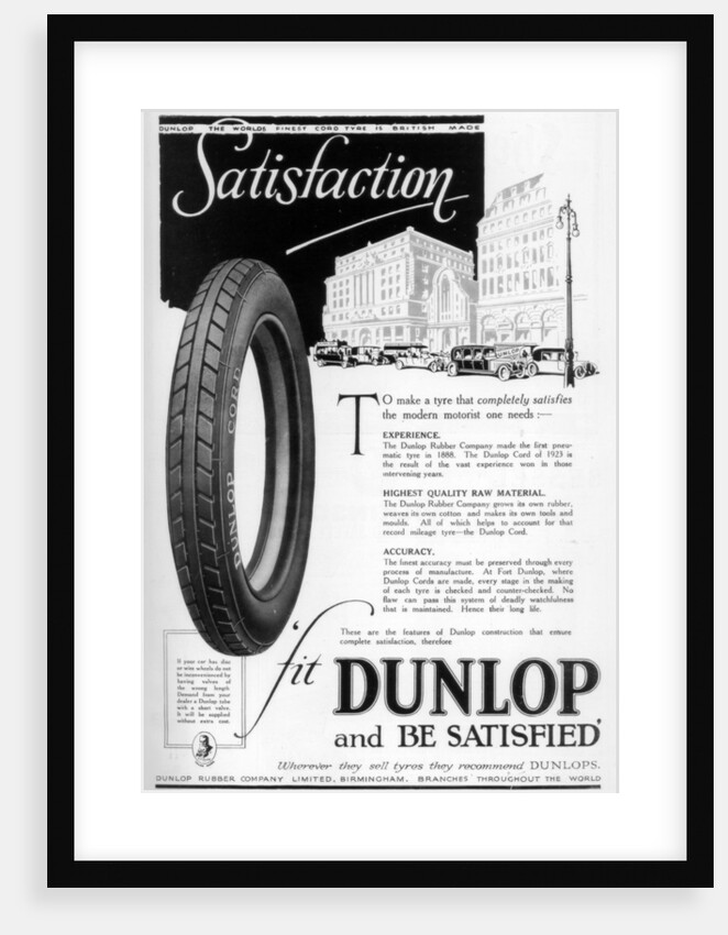 Dunlop advertisment by Anonymous