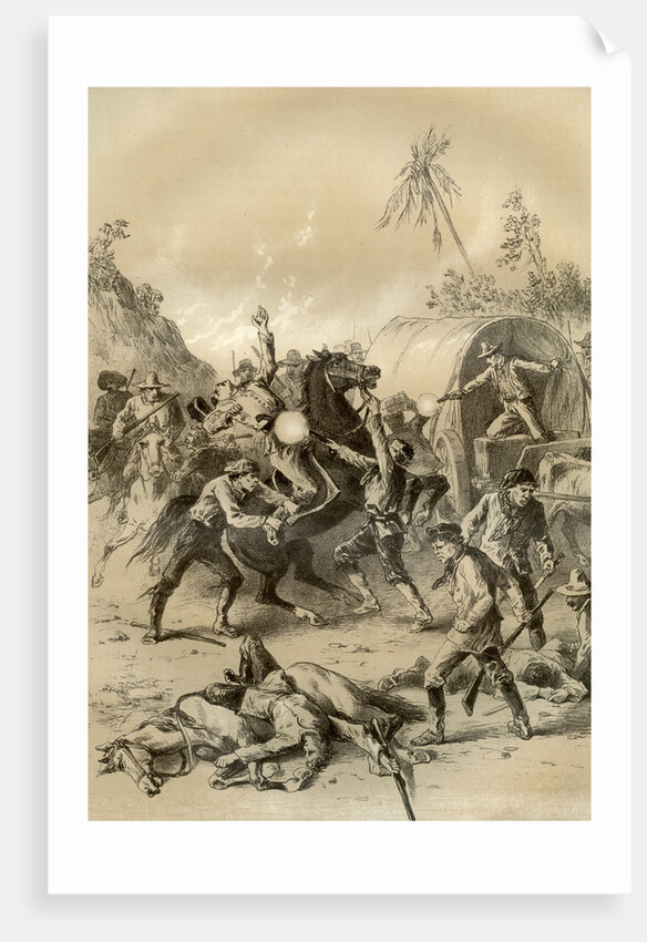 Gold escort attacked by bushrangers, Australia by McFarlane and Erskine