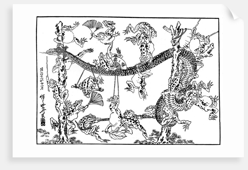 The Snake and the Frog by Kawanabe Kyôsai
