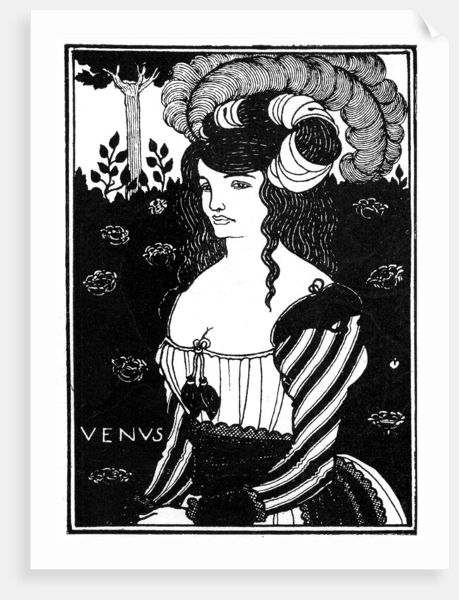Portrait of a woman by Aubrey Beardsley