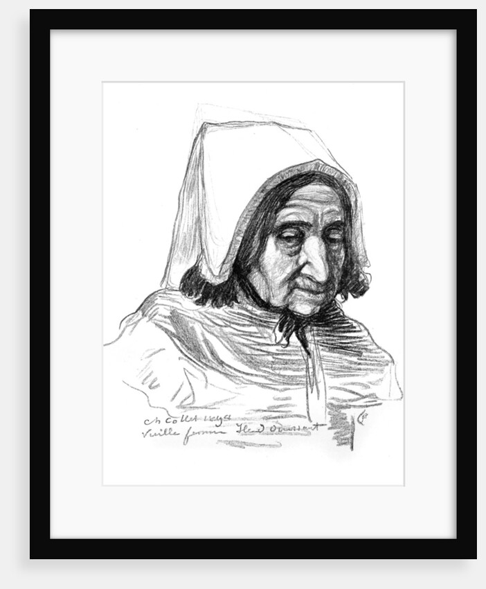 Study of an old woman's head by Charles Cottet