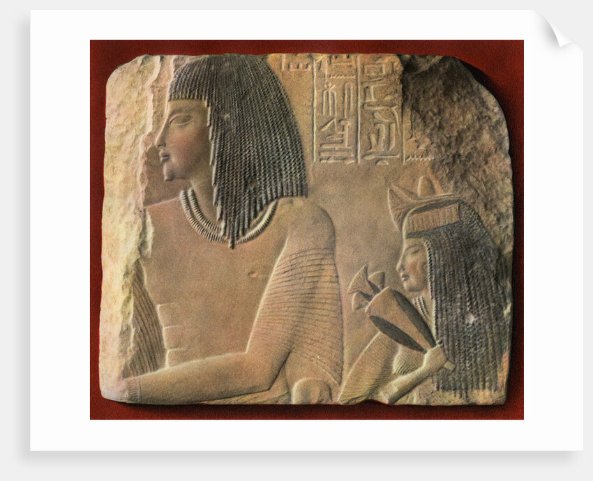 An Egyptian limestone relief, c1400 BC by Anonymous