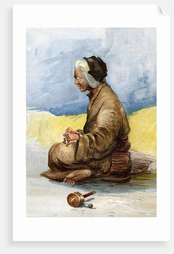 A Tibetan fortune teller by Anonymous