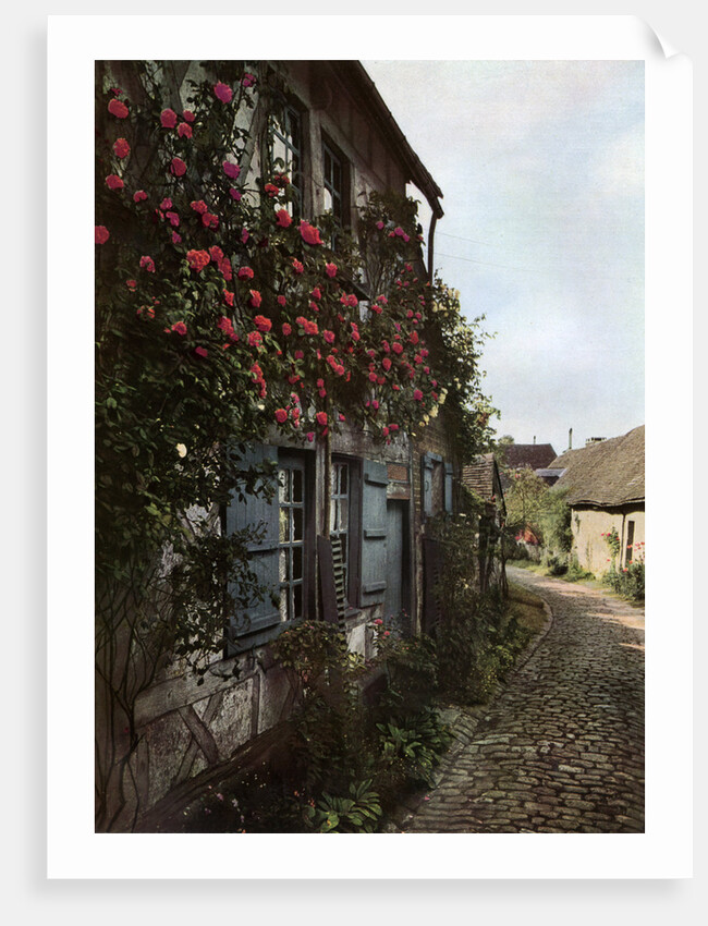 A cobbled street in Gerberoy, France by Anonymous