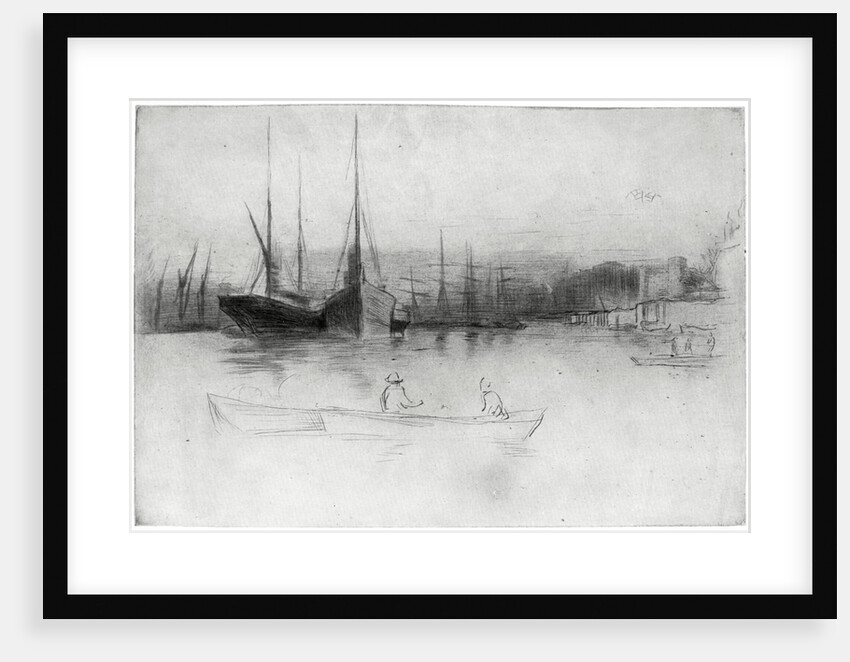 Steamboats off the Tower by James Abbott McNeill Whistler