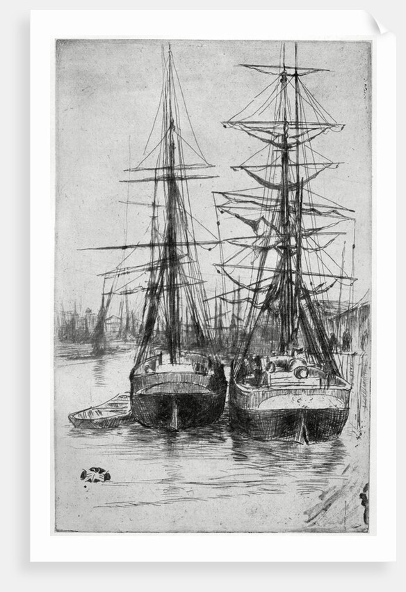Two Ships by James Abbott McNeill Whistler