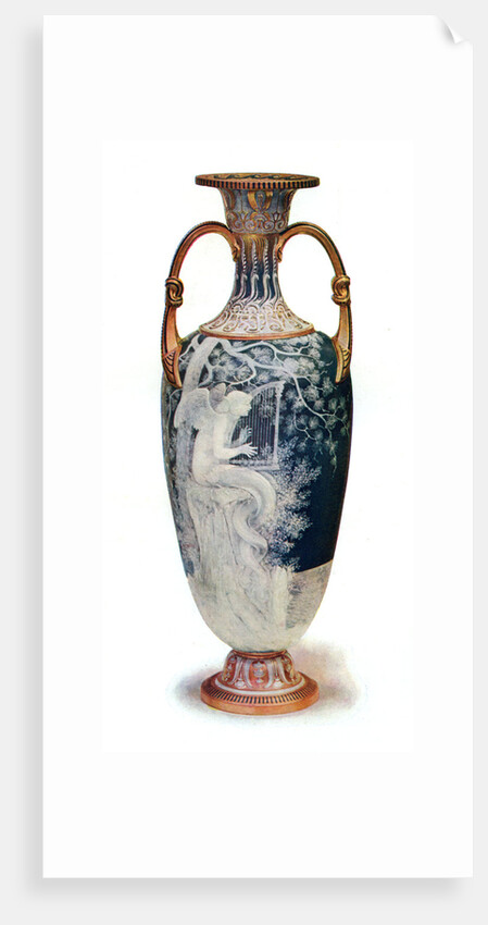 'The Siren', Minton Vase by Marc-Louis-Emmanuel Solon by Marc-Louis-Emmanuel Solon