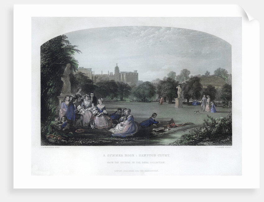 A Summer Noon: Hampton Court by C Cousen
