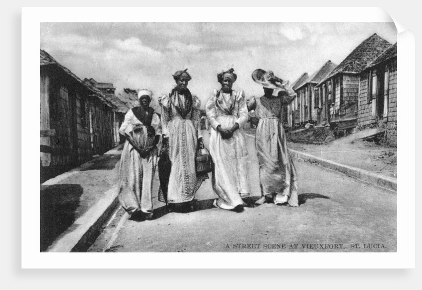 A street scene at Vieuxfort, St Lucia by Anonymous