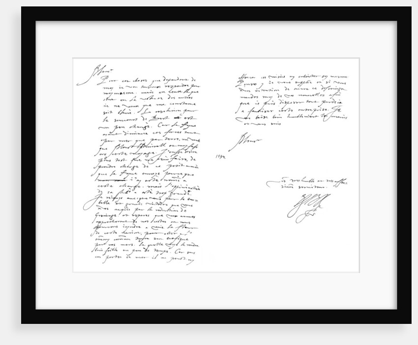 Letter by Robert Devereux, Earl of Essex, to Maurice, Prince of Orange by Frederick George Netherclift