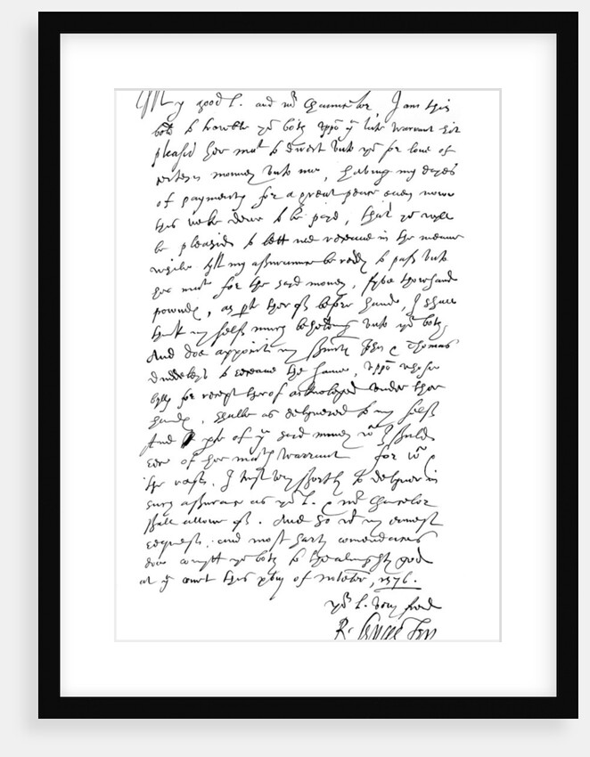 Letter by Robert Dudley, Earl of Leicester, to Lord Burghley and Sir Walter Mildmay by Frederick George Netherclift