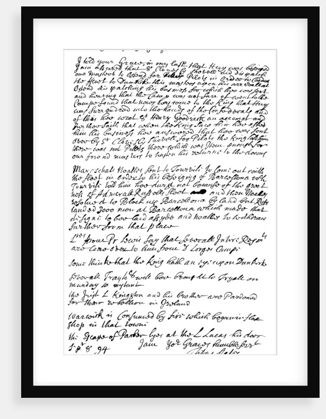 Letter by Titus Oates to the Duke of Bolton by Frederick George Netherclift