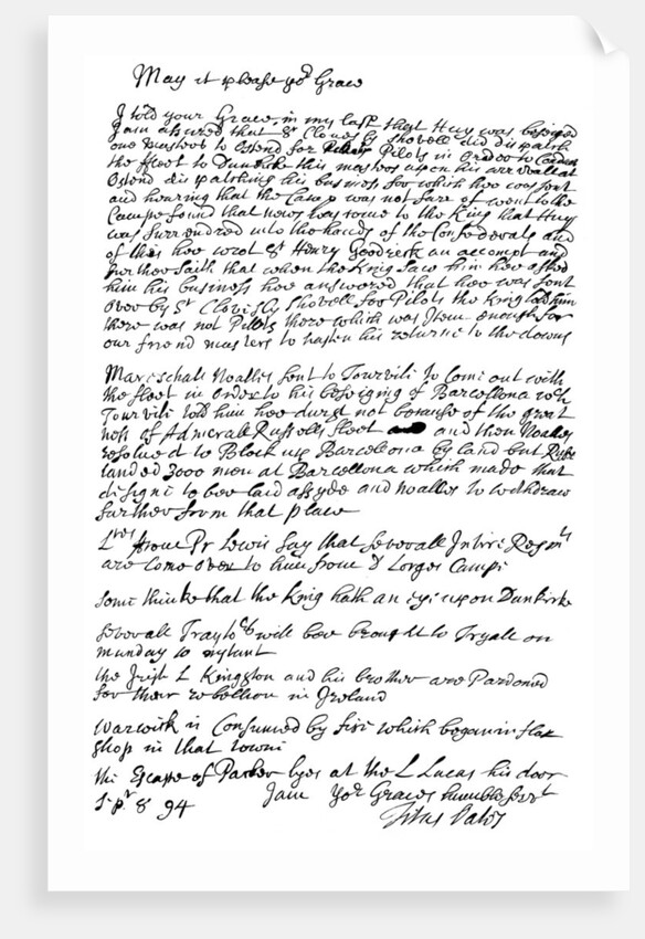 Letter by Titus Oates to the Duke of Bolton by Frederick George Netherclift