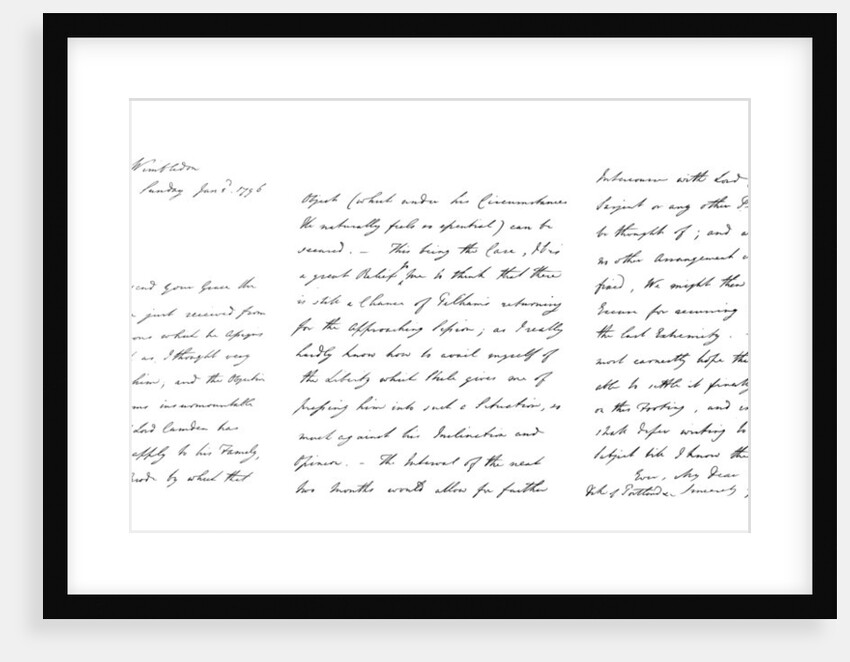 Letter by William Pitt to the Duke of Portland by Frederick George Netherclift