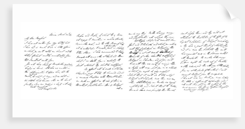 Letter by Arthur Wellesley, Duke of Wellington, to Field Marshal Lord Beresford by Frederick George Netherclift