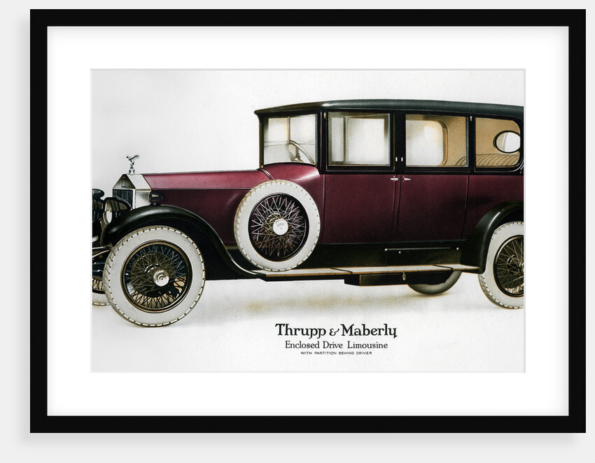 Enclosed drive Rolls-Royce limousine with partition behind the driver by Anonymous