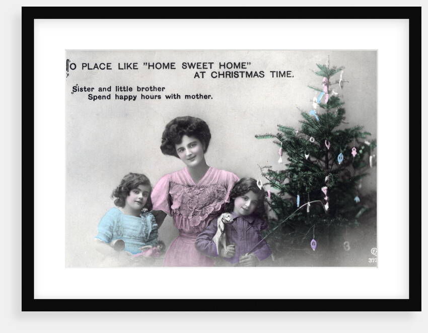 'No Place like Home Sweet Home at Christmas Time', greetings card by Schwerdffeger & Co