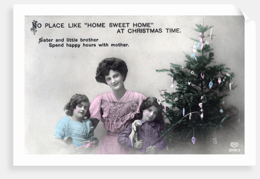'No Place like Home Sweet Home at Christmas Time', greetings card by Schwerdffeger & Co
