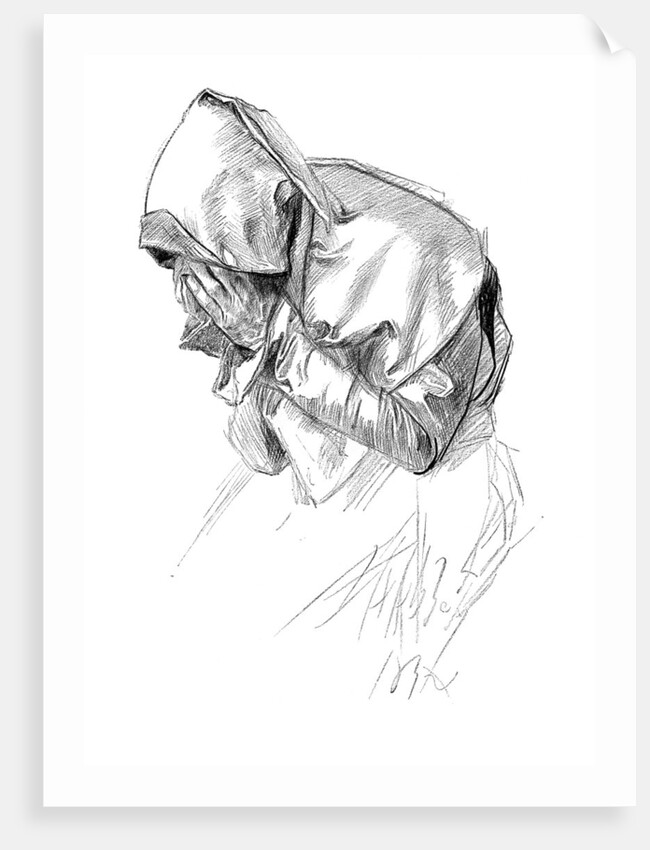 A study by Edwin A Abbey RA by Anonymous