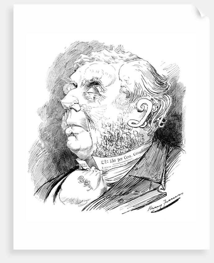 Puzzle head depicting British politician George Joachim Goschen, from Punch by Anonymous