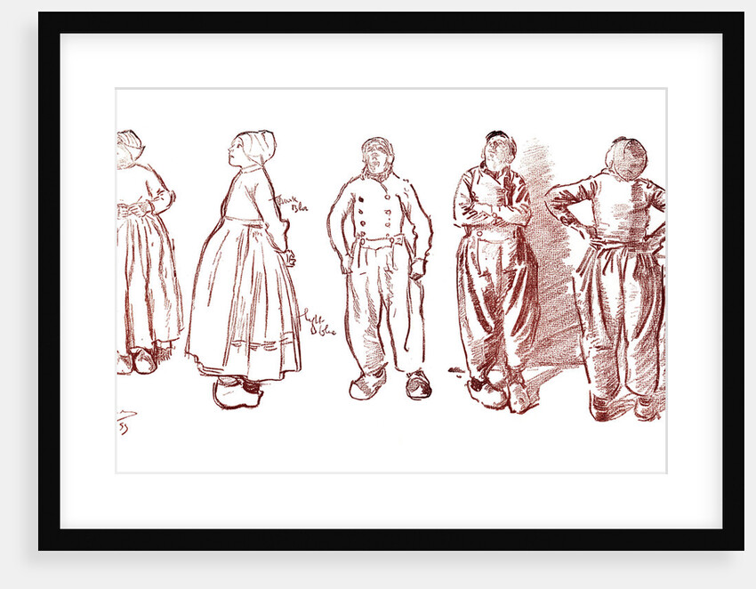 Sketches in Volendam, Holland by Anonymous