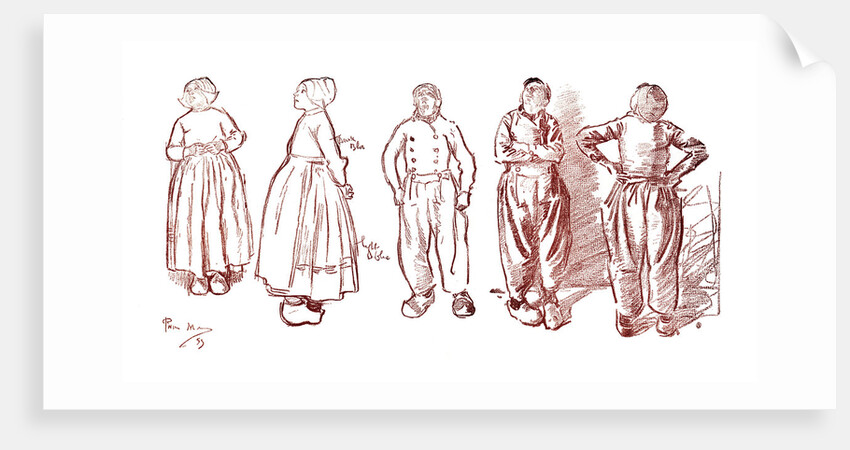 Sketches in Volendam, Holland by Anonymous