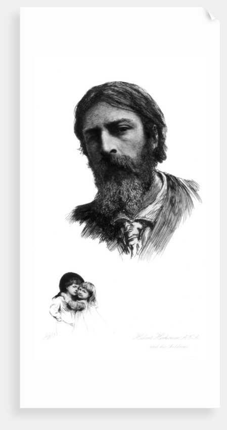 Hubert Herkomer, German born British artist, and his children by Hubert von Herkomer