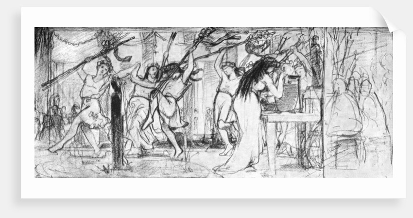First sketch of 'The Vintage Festival', c1871 (c1880-1882) by Anonymous