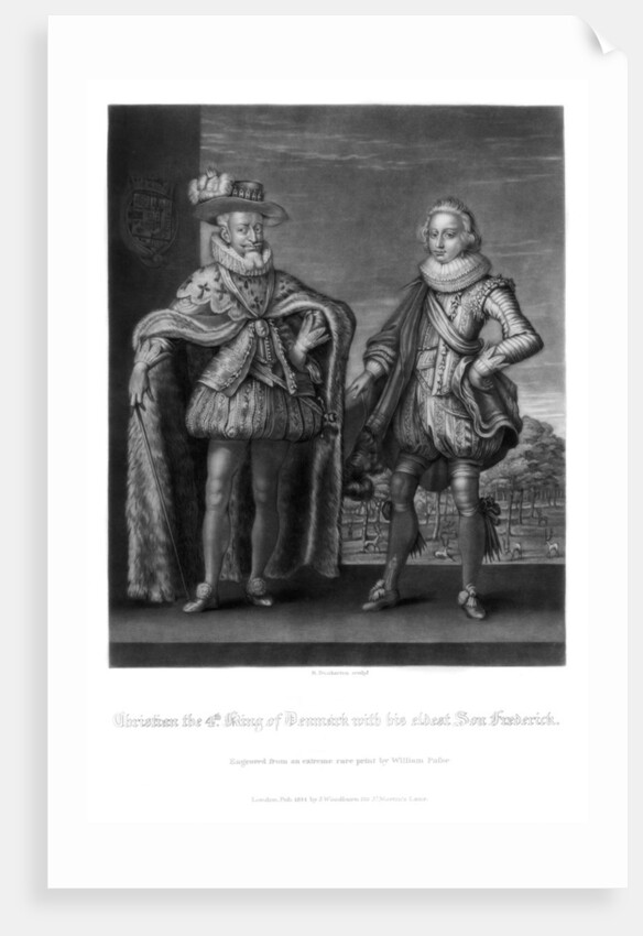 Christian IV, King of Denmark, with his eldest son Frederick by Robert Dunkarton