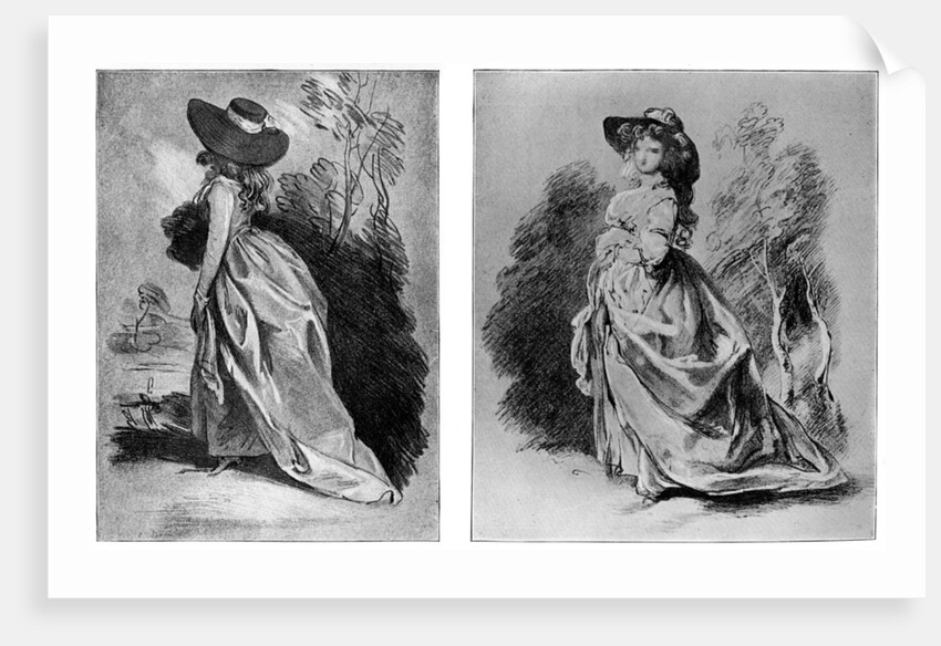Gainsborough's studies for his celebrated portrait of the Duchess of Devonshire by Anonymous