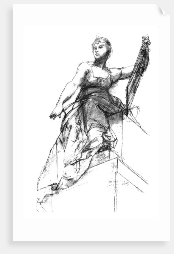 Decorative study for 'The Apotheosis of the Law' by Anonymous