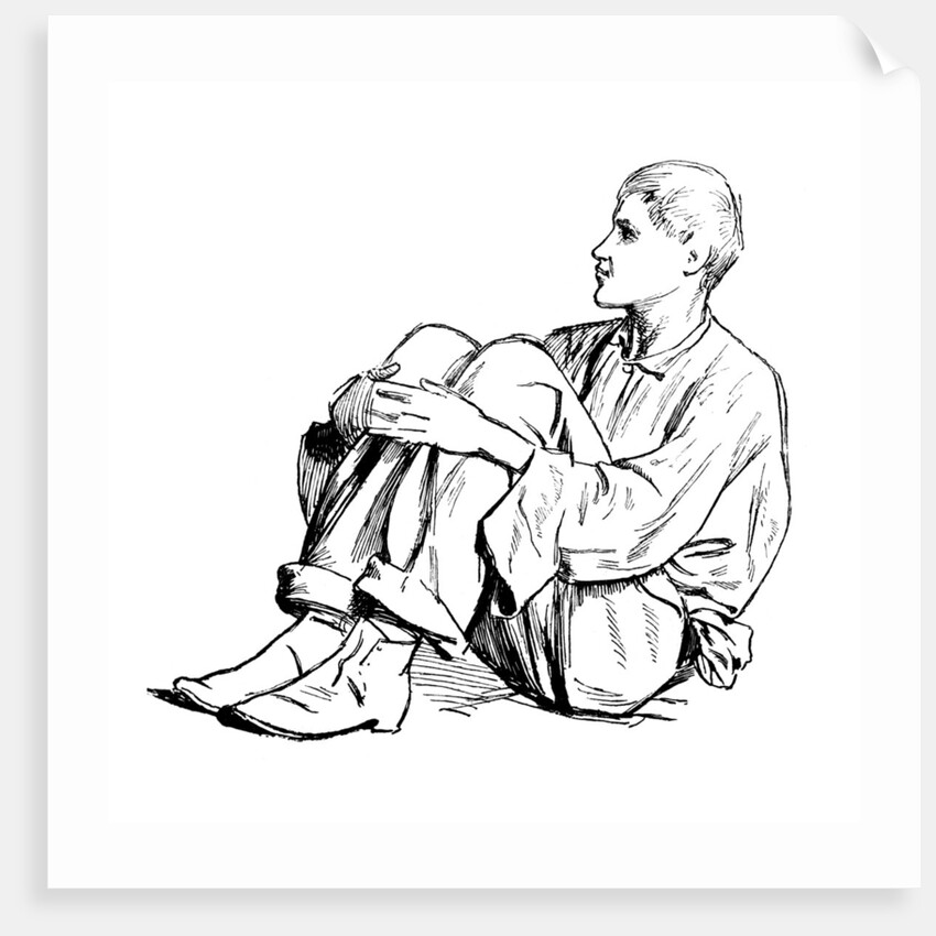 Study of a seated man by Anonymous