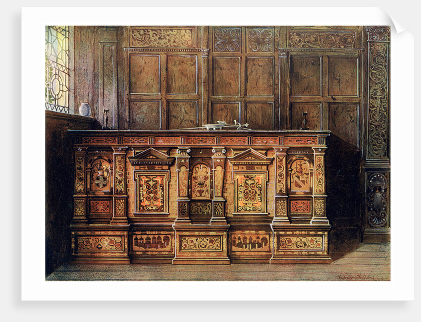 Inlaid muniment chest by Edwin Foley