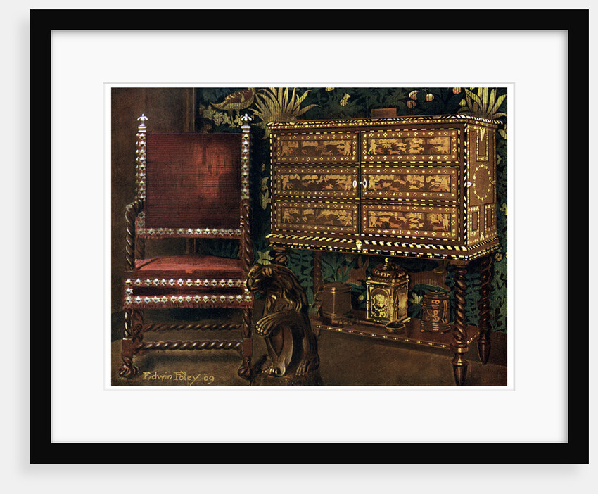 Group of late 16th century continental furniture by Edwin Foley