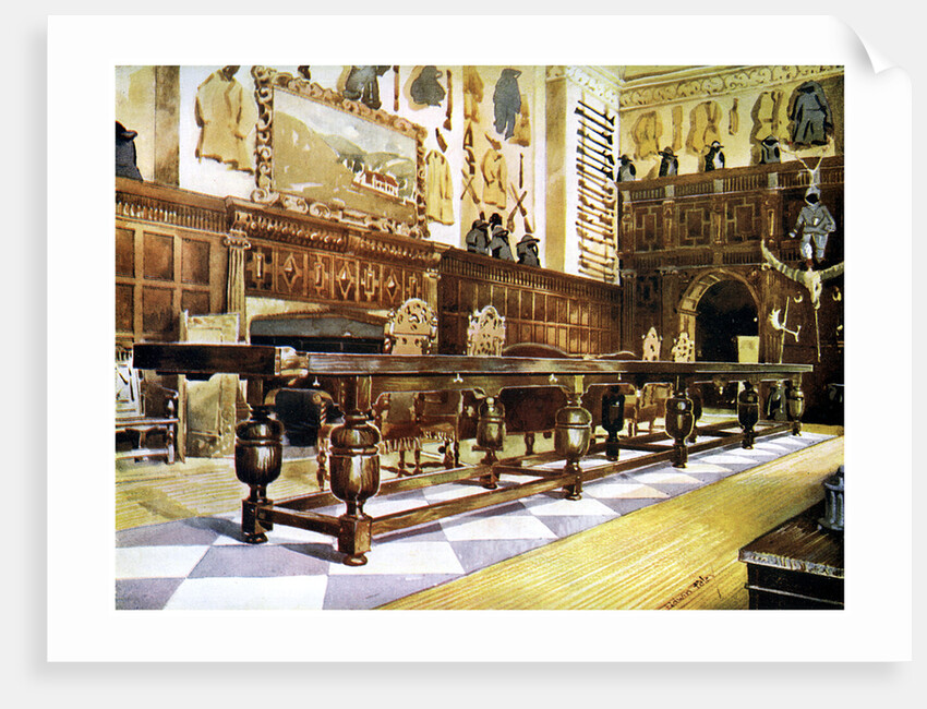Shovelboard table in the hall of Littlecote by Edwin Foley