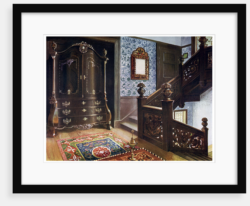 Carved walnut bombe armoire with chased mounts by Edwin Foley