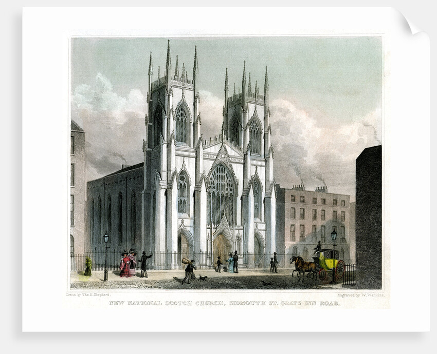 New National Scotch Church, Sidmouth Street and Grays Inn Road, London by W Watkins