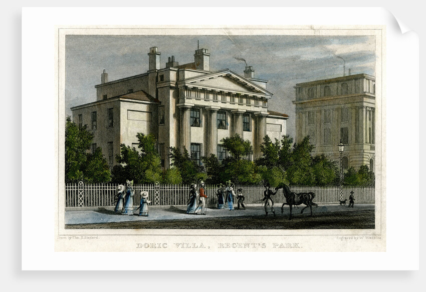 Doric villa, Regent's Park, London by W Watkins