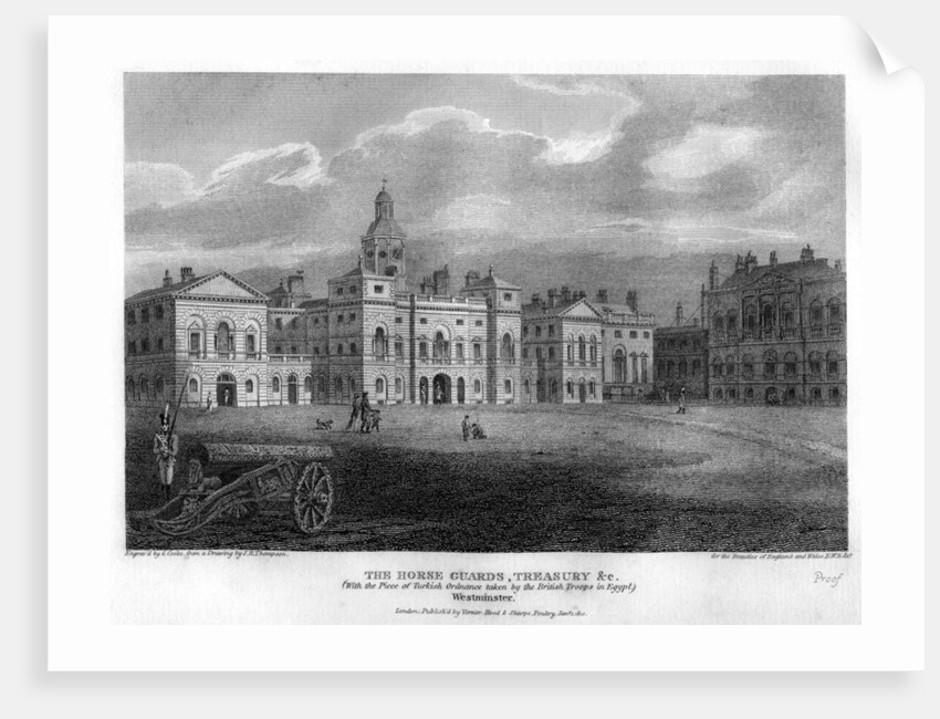Horse Guards, Westminster, London by G Cooke