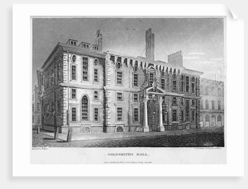 Goldsmiths' Hall, City of London by W Angus