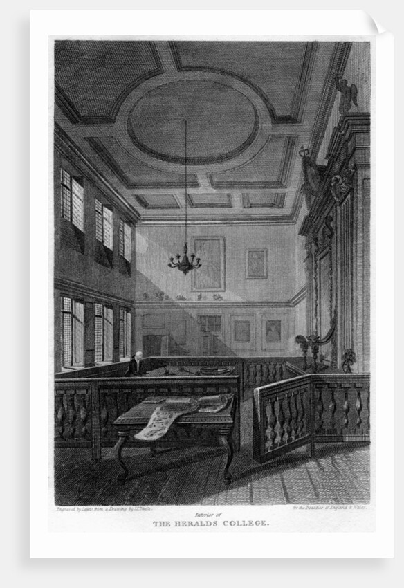 Interior of the Heralds' College, London by Lewis
