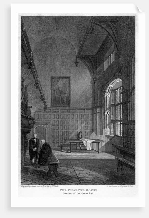 Interior of the Great Hall, Charterhouse, London by J Lewis