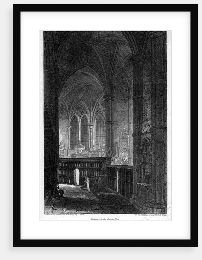 Entrance to the south aisle, Westminster Abbey, London by Sands