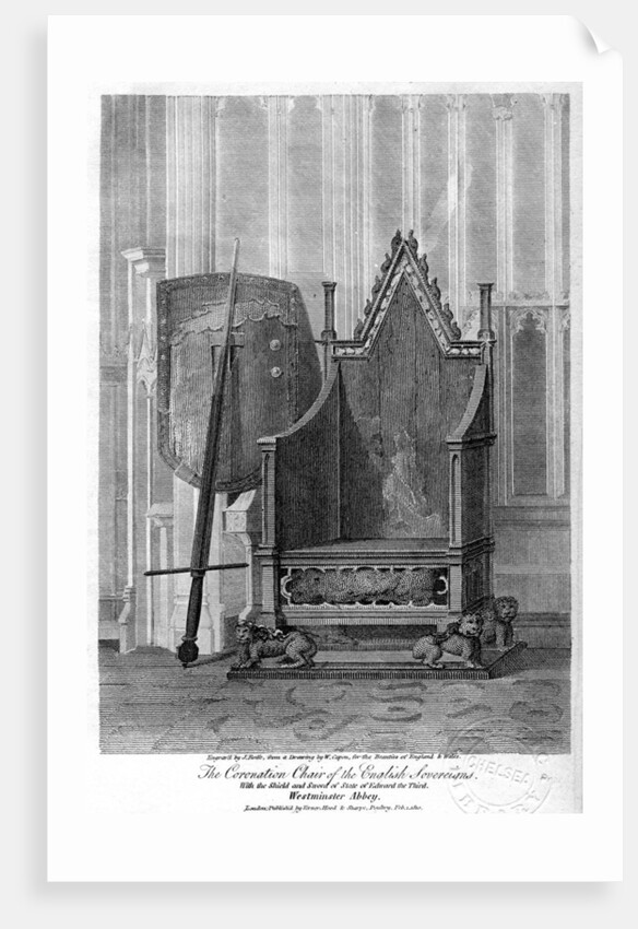 The coronation chair of the English sovereigns, Westminster Abbey, London by John Roffe