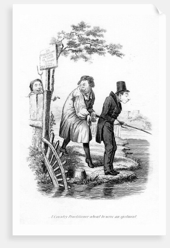 A Country Practitioner about to serve an ejectment by Anonymous