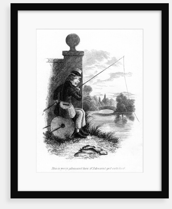 A man fishing illegally by Anonymous