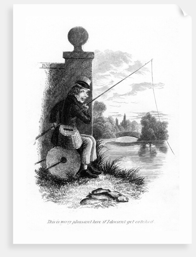 A man fishing illegally by Anonymous