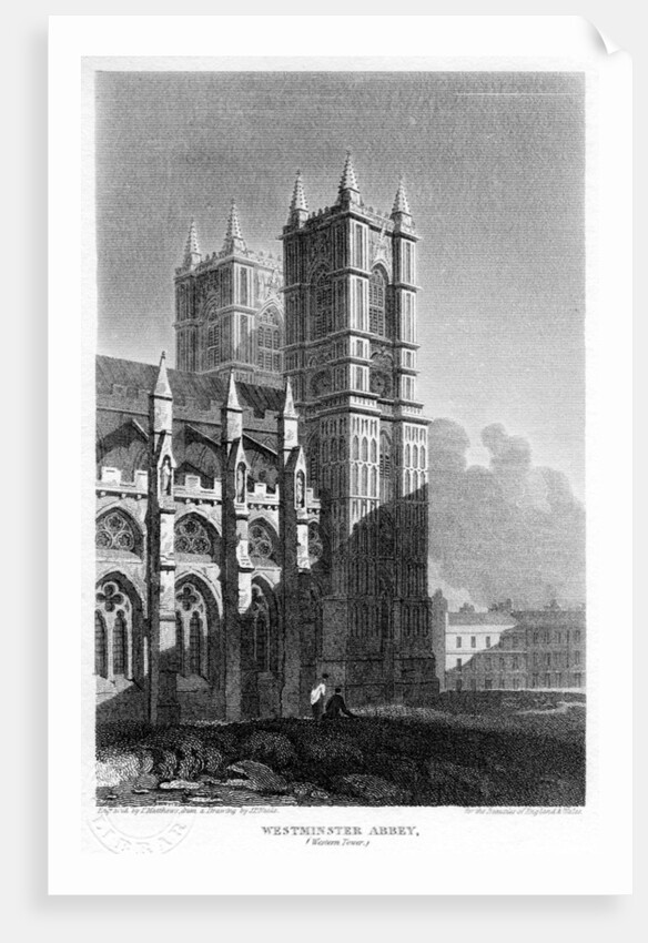 Western towers, Westminster Abbey, London by Matthews