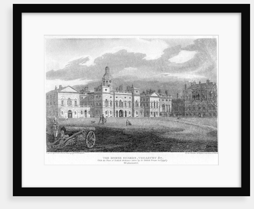 Horse Guards and the Treasury, Whitehall, Westminster, London by G Cooke