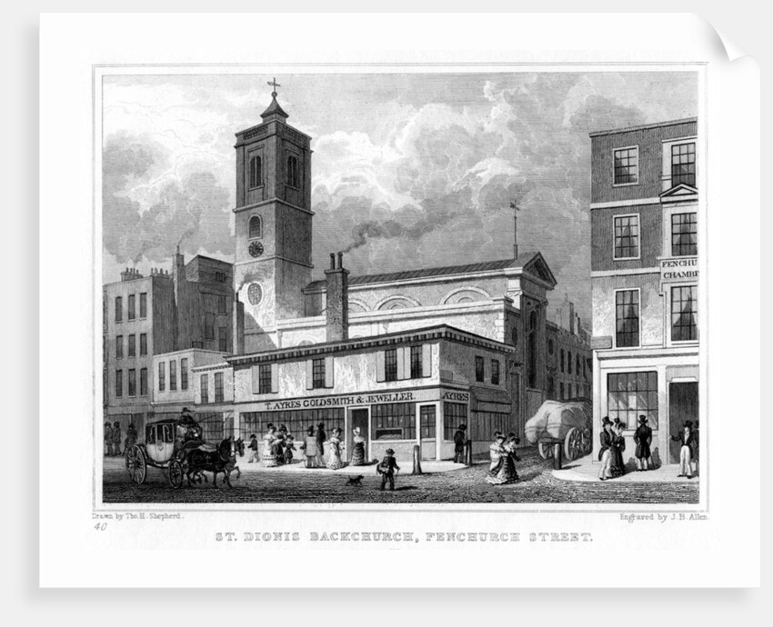 Church of St Dionis Backchurch, Fenchurch Street, City of London by JB Allen